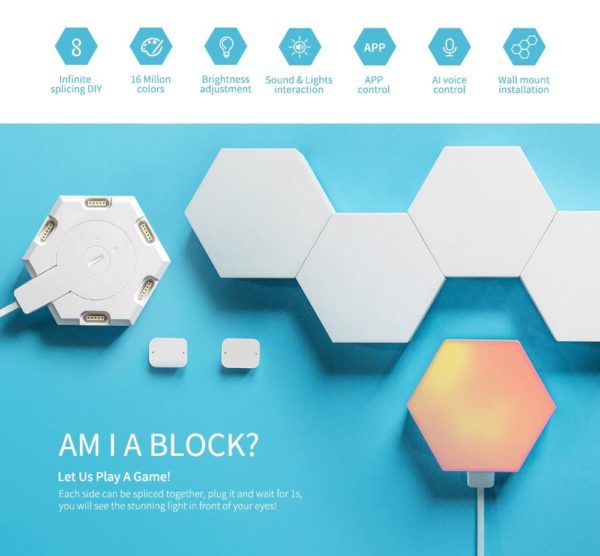 Smart Quantum Lamp – Modular Hexagonal Touch Sensitive Lighting System - Block