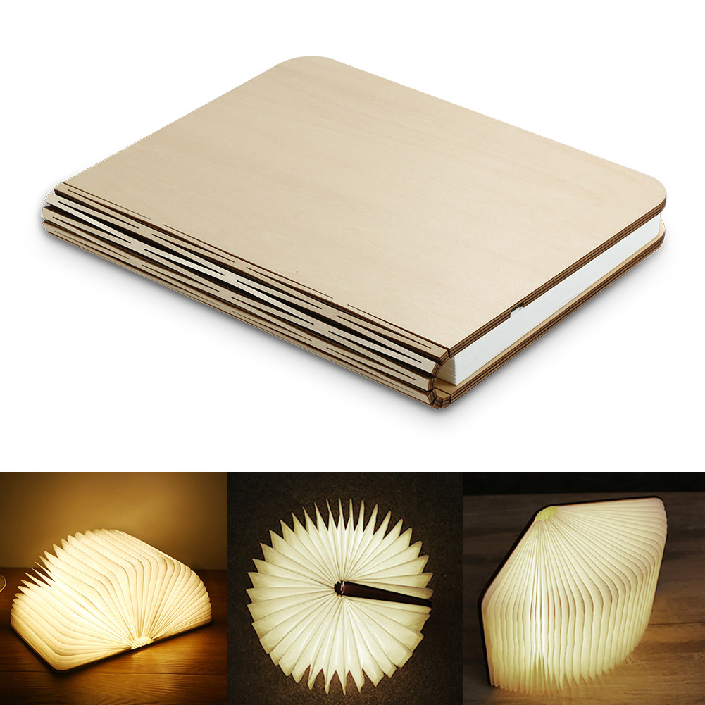 Wooden Book LED Lamp - The Fabulous Gift Shop