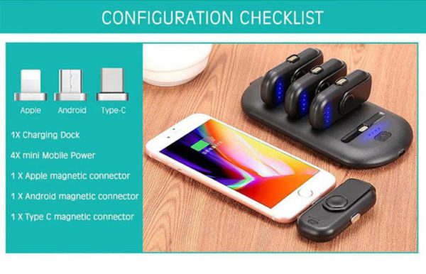 Portable Magnetic Power Bank Charger Kit - 1