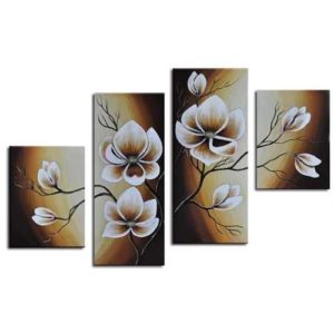 White Bloosom Wall Decor Oil Paintings