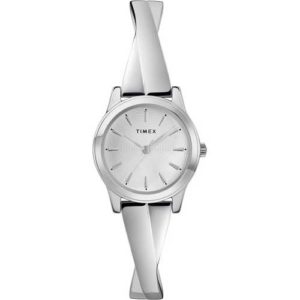 Timex Women's Silver-Tone Stainless Steel Expansion Band Bangle Watch