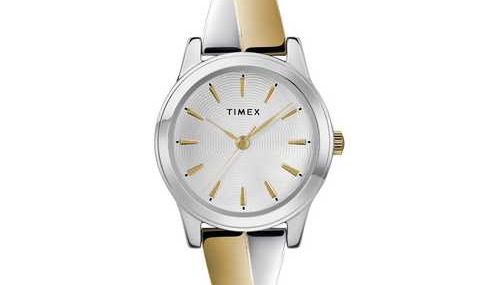 Timex Women's Two-Tone Stainless Steel Expansion Band Bangle Watch