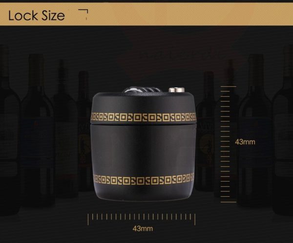 Wine Bottle Password Combination Lock - size