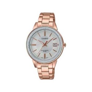 Casio Women's Rose Gold-Tone Stainless Steel Bracelet Watch