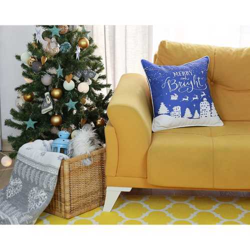 Christmas Snow Printed Decorative Throw Pillow Cover 2