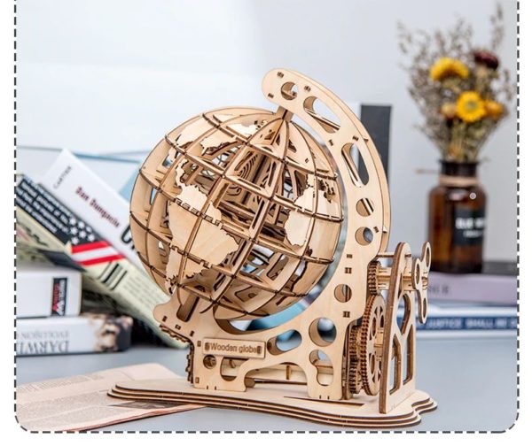 3D Wooden Globe - 4