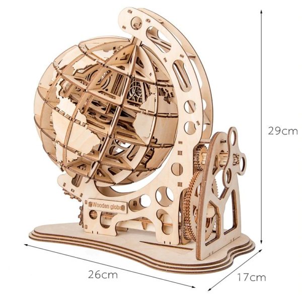 3D Wooden Globe - 6