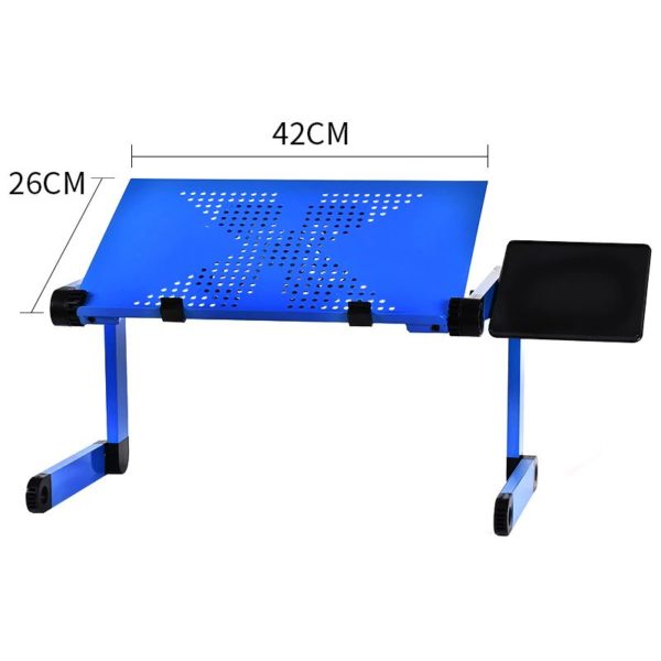 Foldable Ergonomic Laptop Stand With Cooling Fan And Mousepad - 1