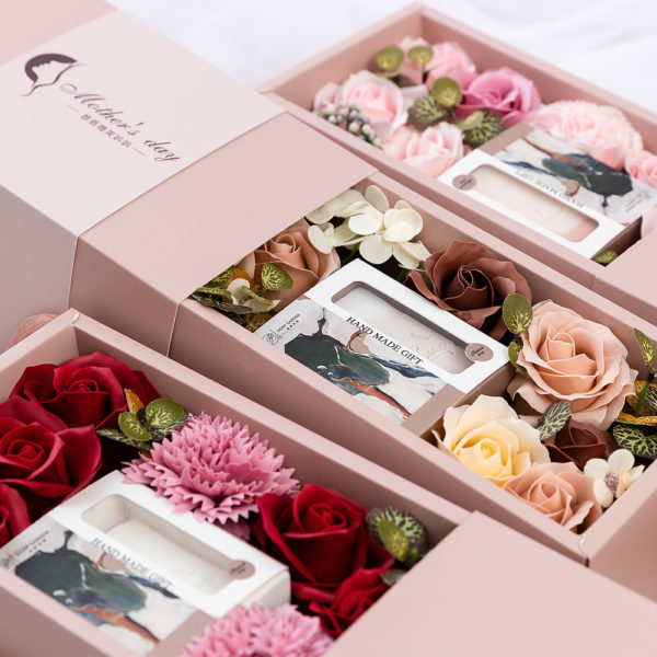 Rose Flower Handmade Soap Gift Box