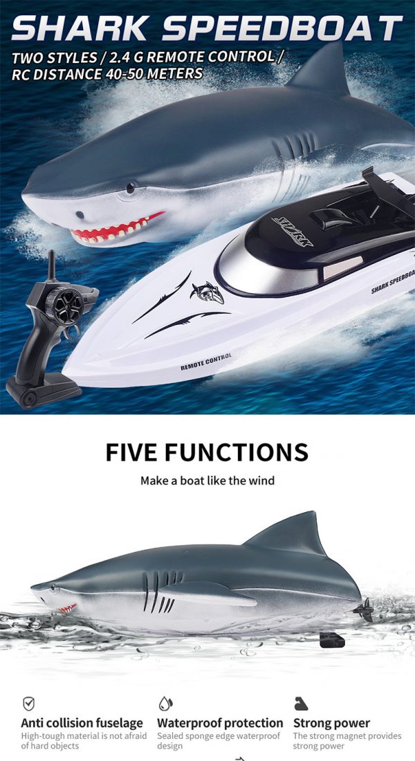 Electric RC Shark Speed Boat 5