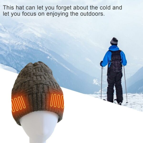 USB Heated Fleece Winter Hat 1