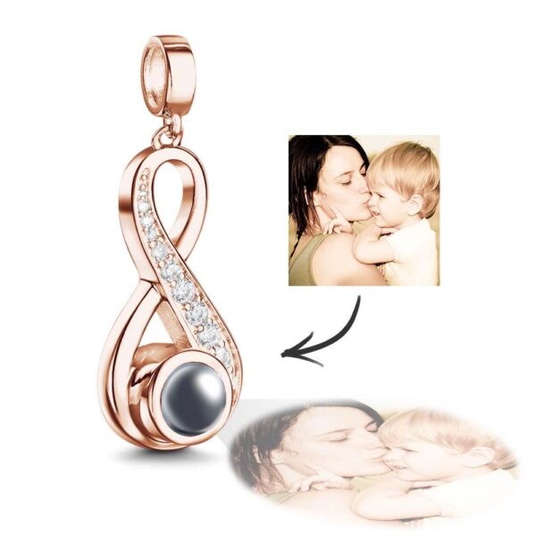 Infinite Love Projection Pendant-Rose-Gold