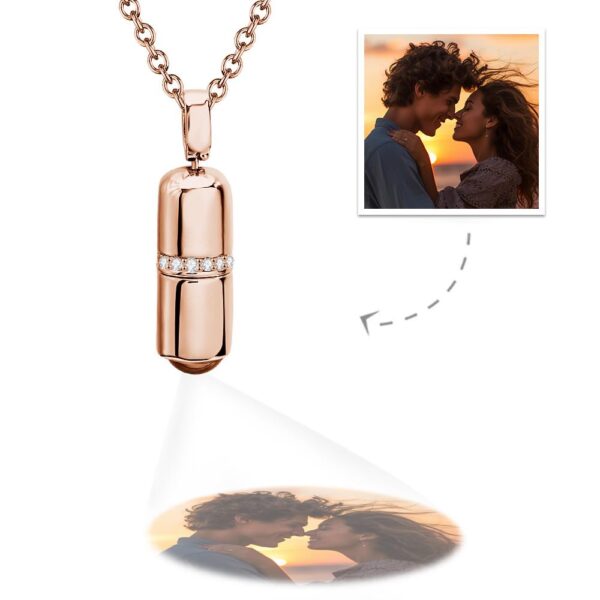 Projection Necklace Creative Pill-Rose-Gold